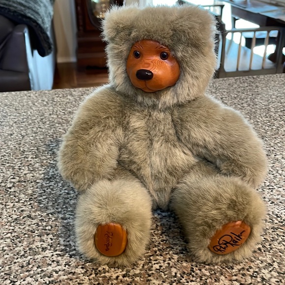 Toys Raikes Bears Cookie 66330 Adorable Wood Face With Soft Plush